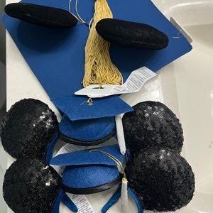 NWT- 3 pair Graduation Mickey and Minnie Ears
